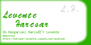 levente harcsar business card